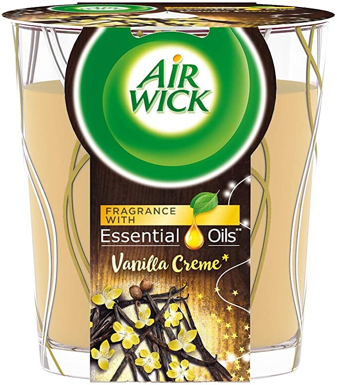 Air Wick Essential Oils Infusion White Vanilla Beans sviečka 105g