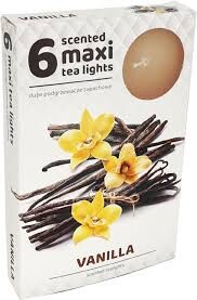 Admit Parafínová čajová sviečka s vôňou vanilky  6 ks
