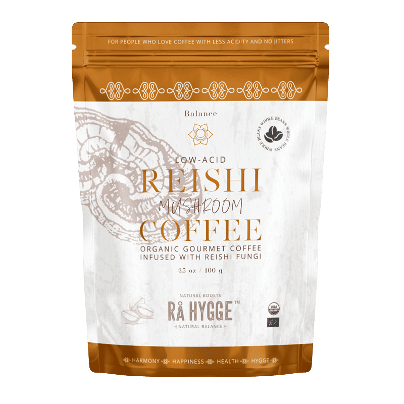 RA HYGGE BIO zrnková káva Peru Arabica REISHI 100 g