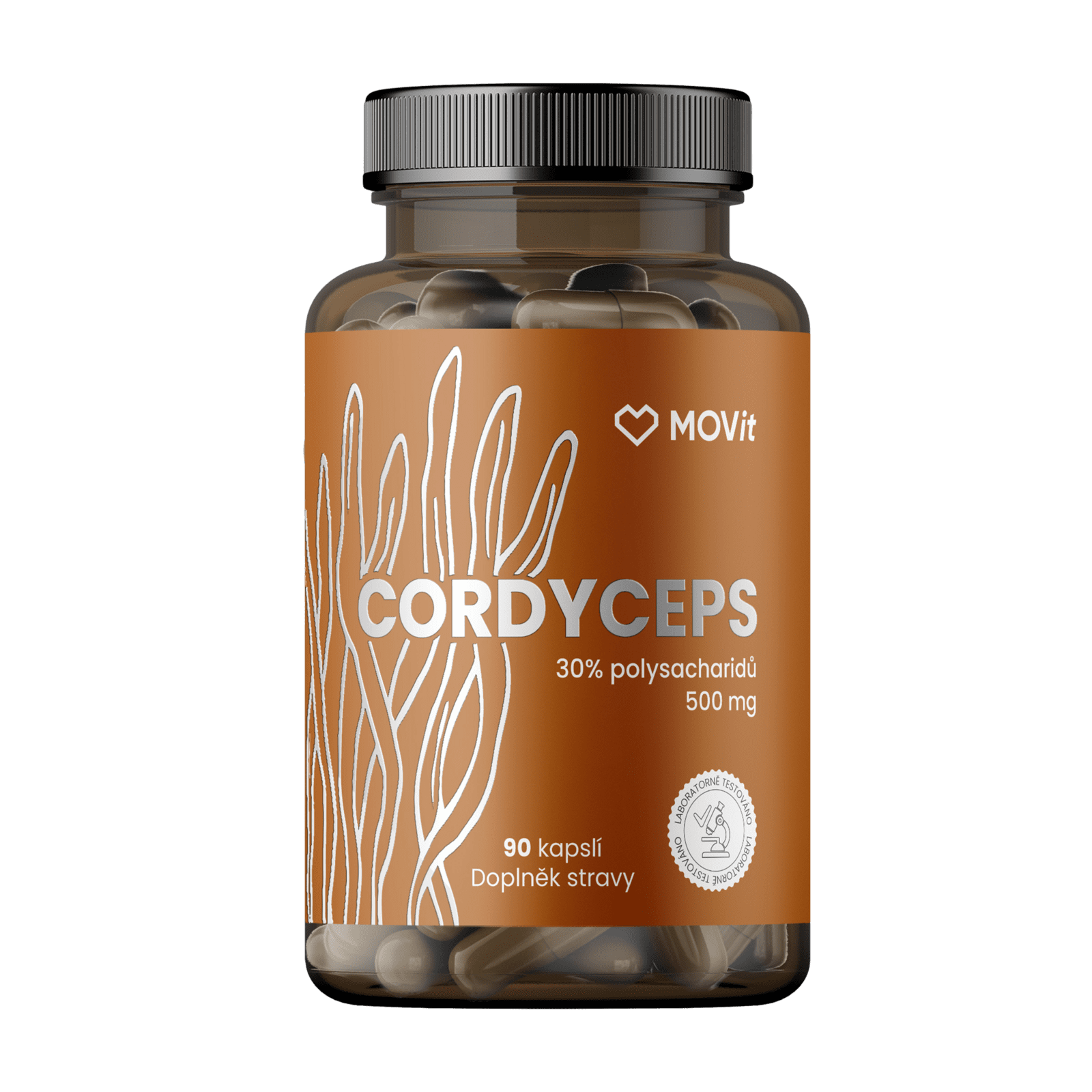 MOVIT ENERGY Cordyceps 30% polysacharidů 500 mg, 90 kapsúl