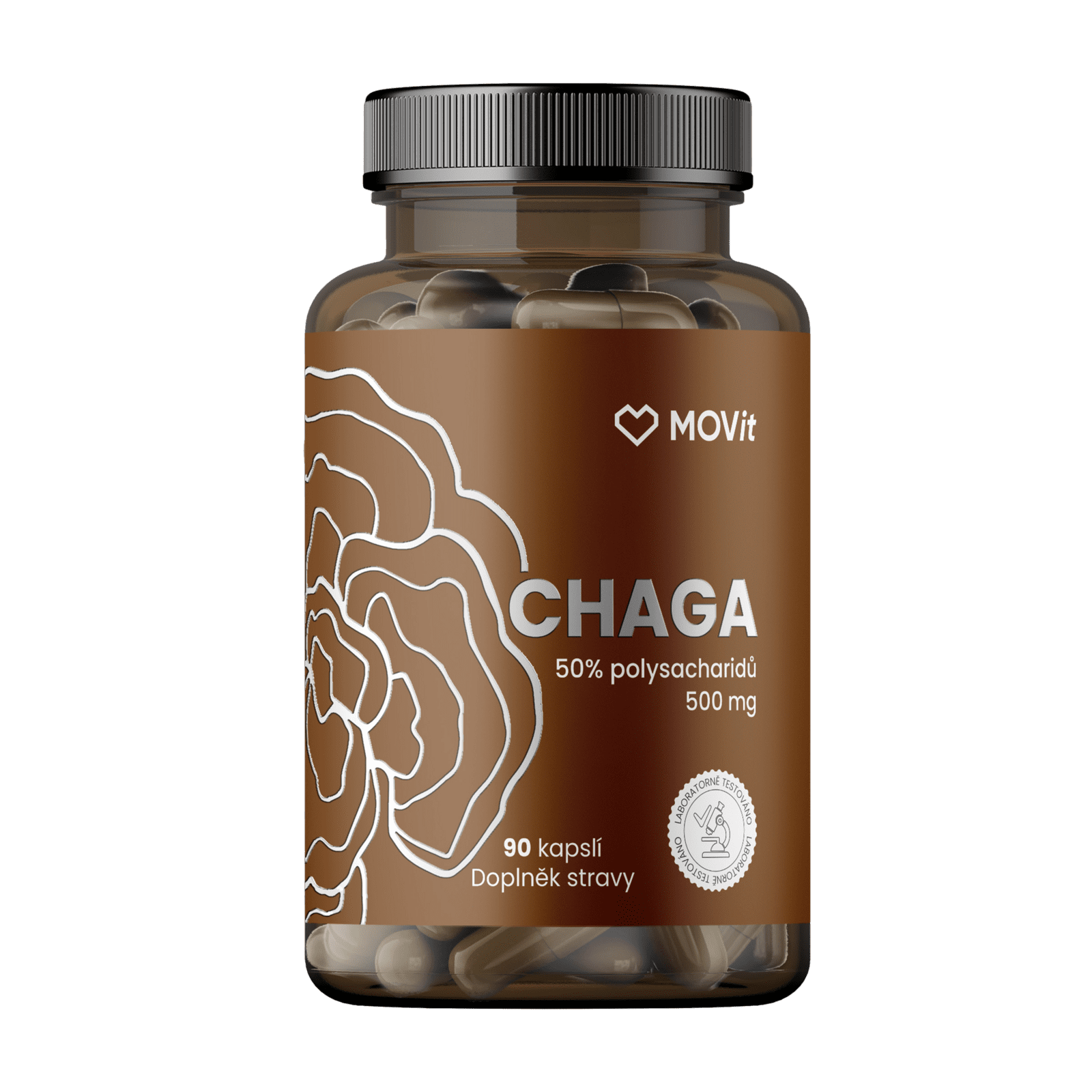 MOVIT ENERGY Chaga 50% polysacharidov 500 mg, 90 kapsúl