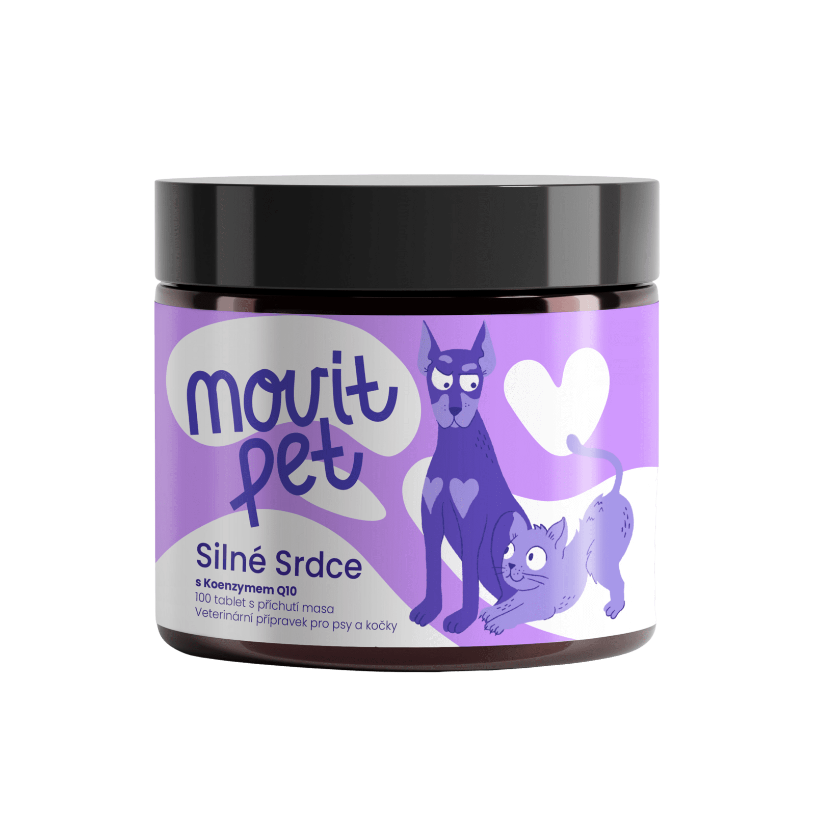 MOVIT ENERGY PET Silné Srdce s Koenzýmom Q10, s príchuťou mäsa 100 tabliet