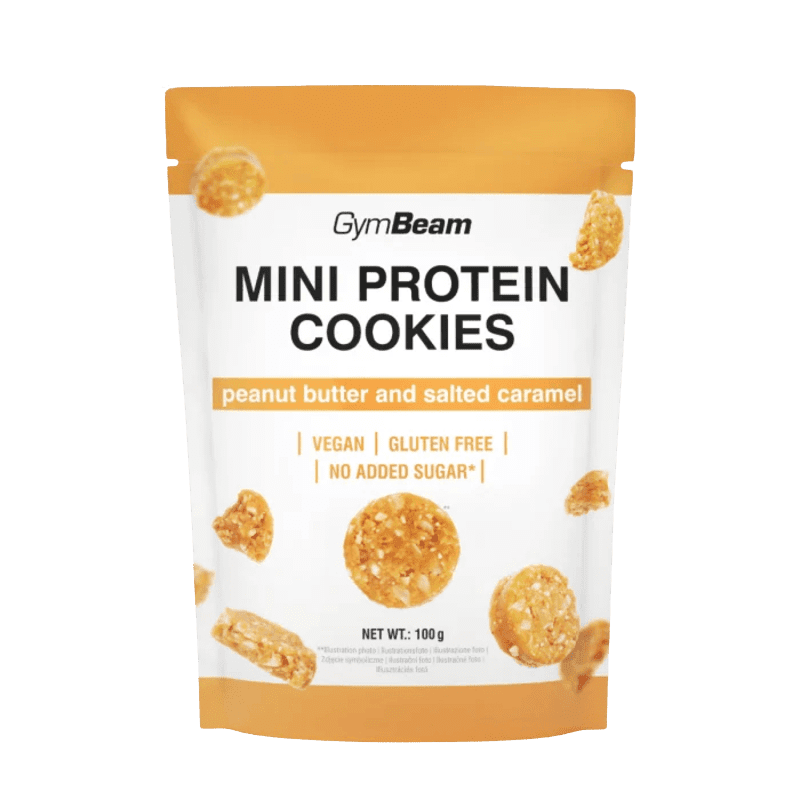 GYMBEAM Mini Protein Cookies - peanut butter and salted caramel 100 g