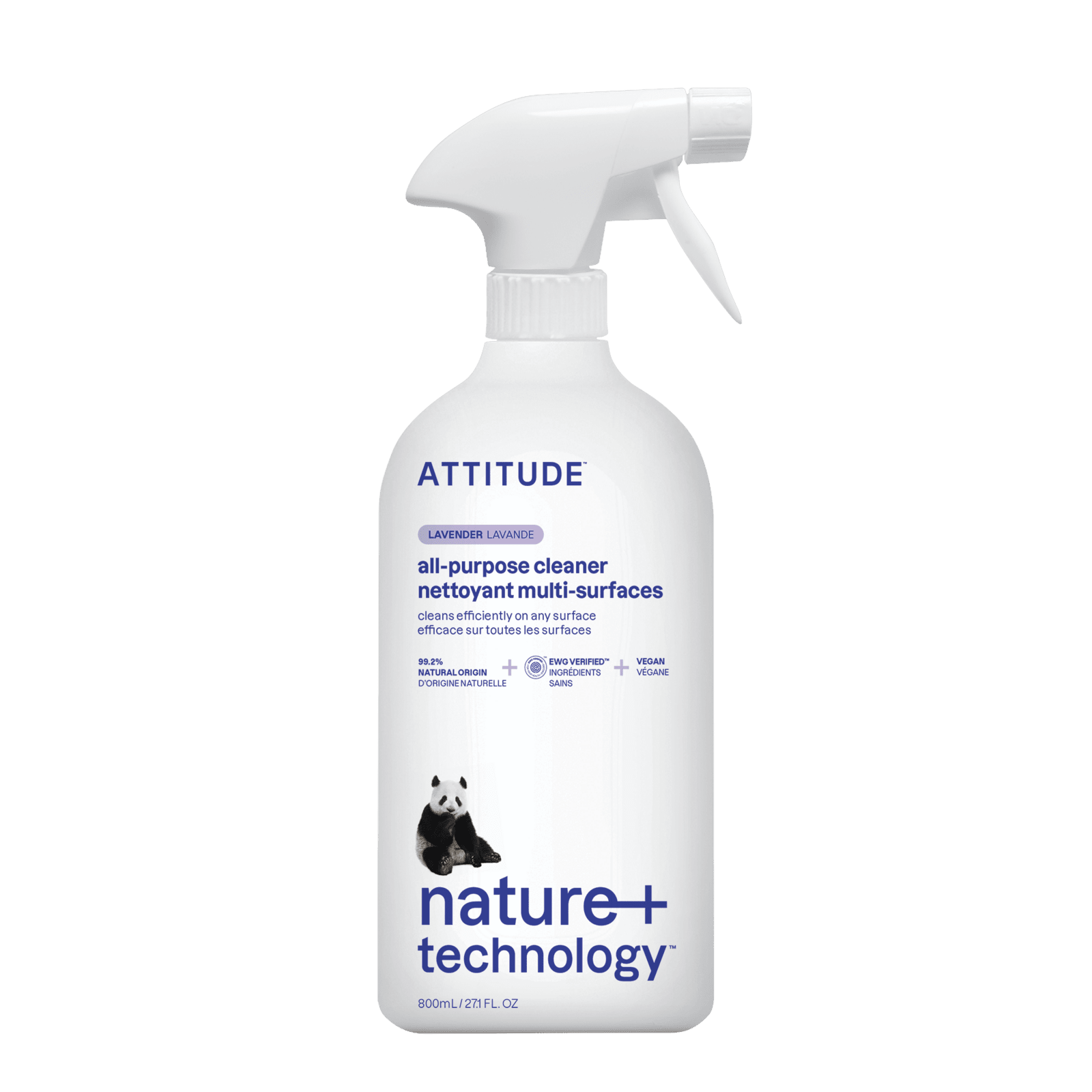 ATTITUDE Nature+ Univerzálny čistič s vôňou levandule s rozprašovačom 800 ml