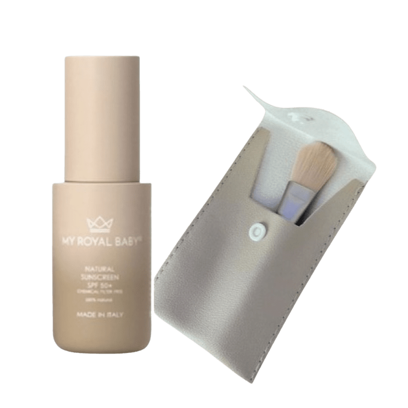 MYROYALBABY Prírodný opaľovací krém SPF 50+, + kefka s púzdrom 50 ml