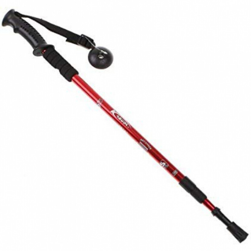 Teleskopické trekingové palice 2 ks - červené