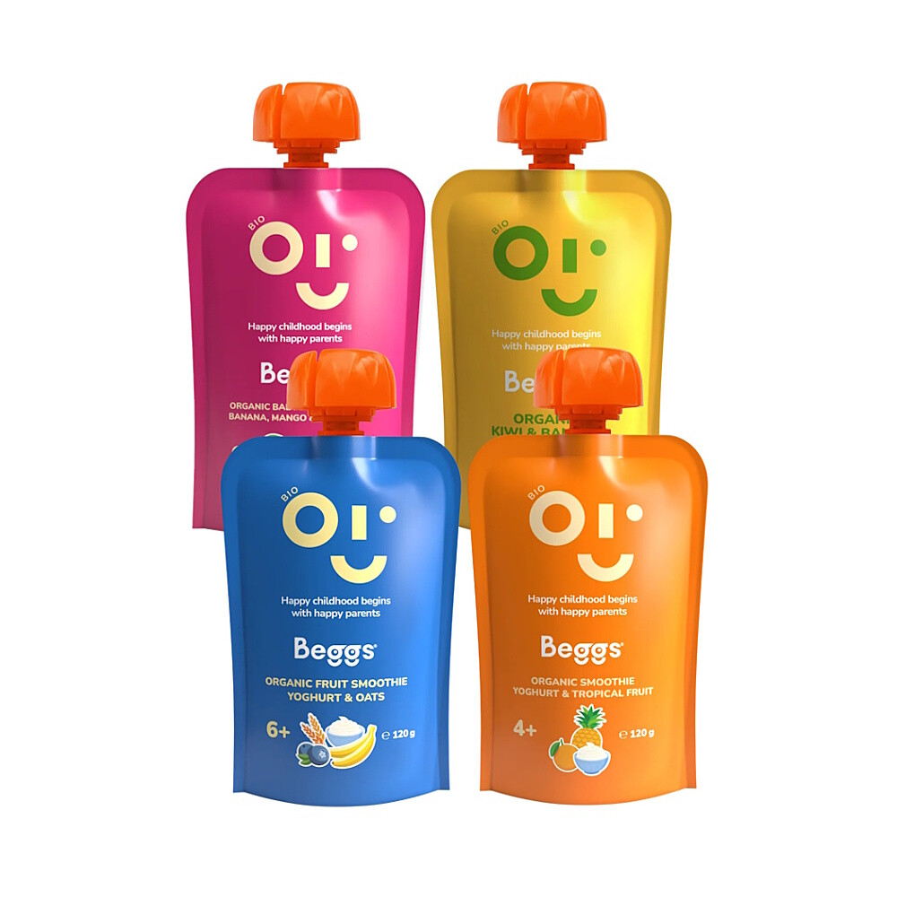 BEGGS Mix ovocných príkrmov BIO 4 kusy