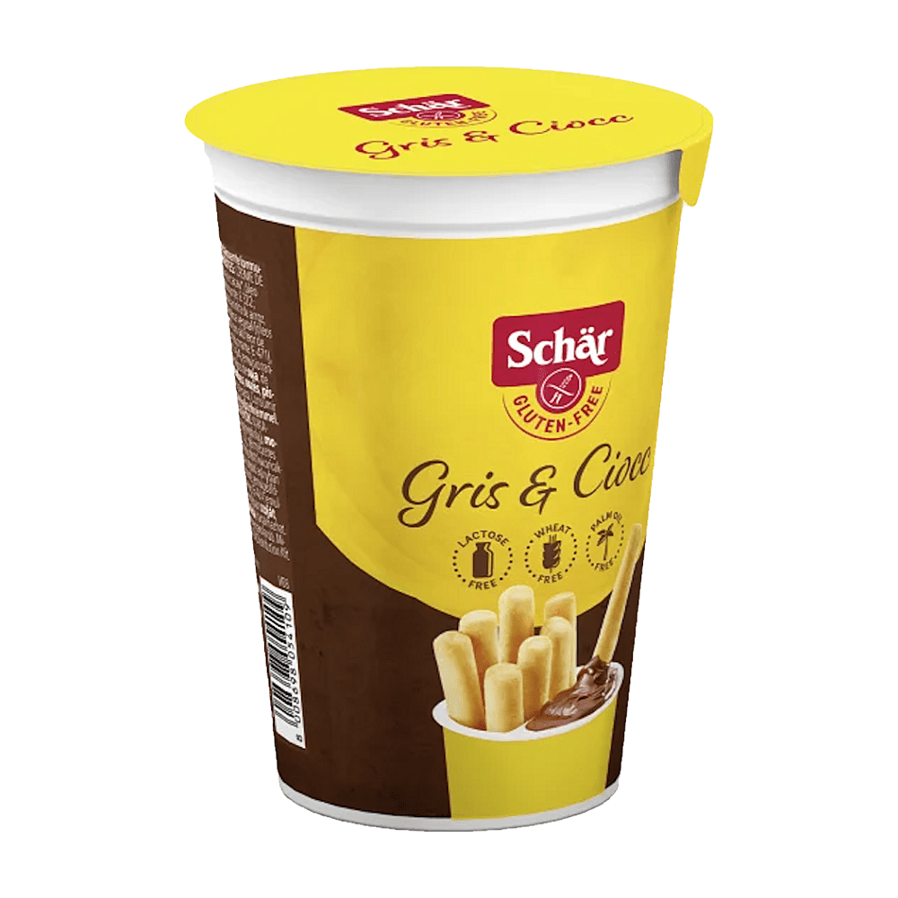 SCHÄR Tyčinky gris ciocc s kakaovým krémom bez lepku 52 g