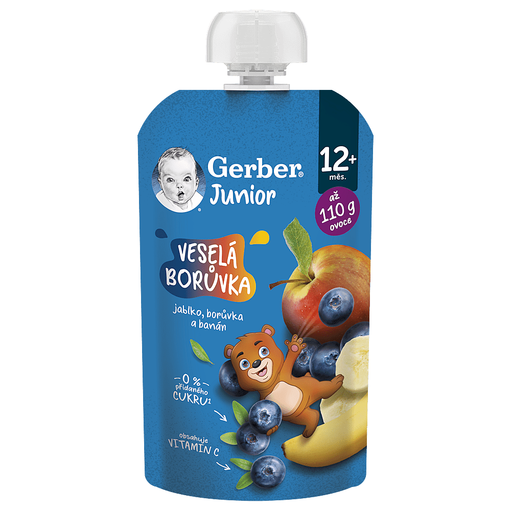 GERBER Junior kapsička veselá čučoriedka 110 g