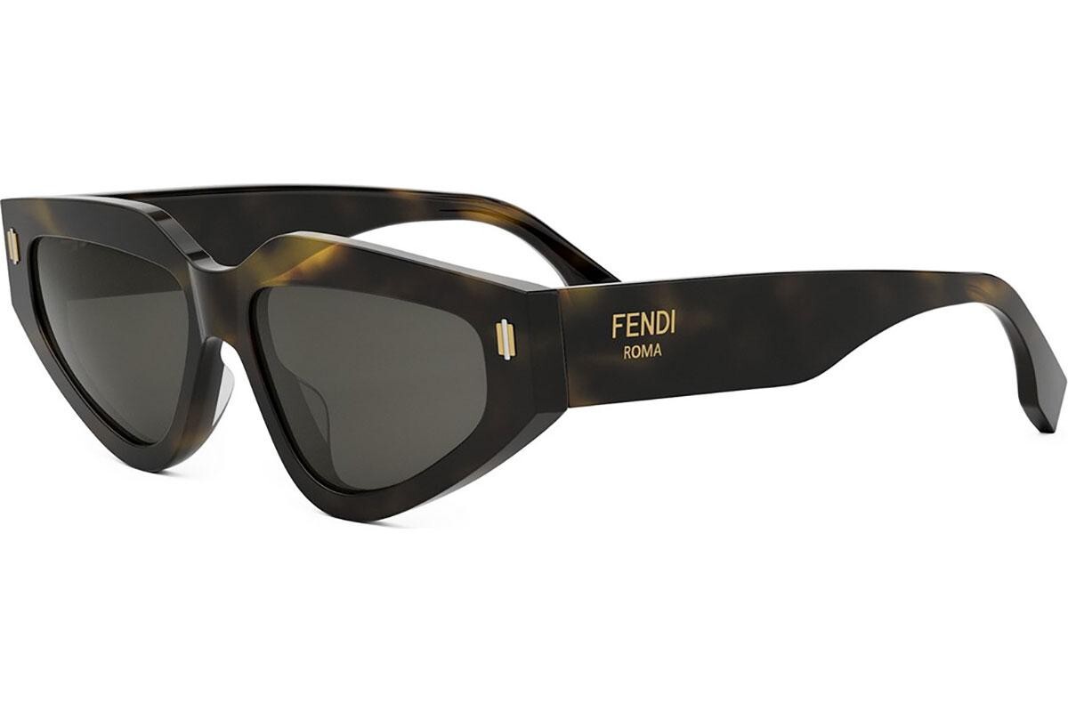 FENDI Roma Havana Geometric Sunglasses - ONE SIZE (54)