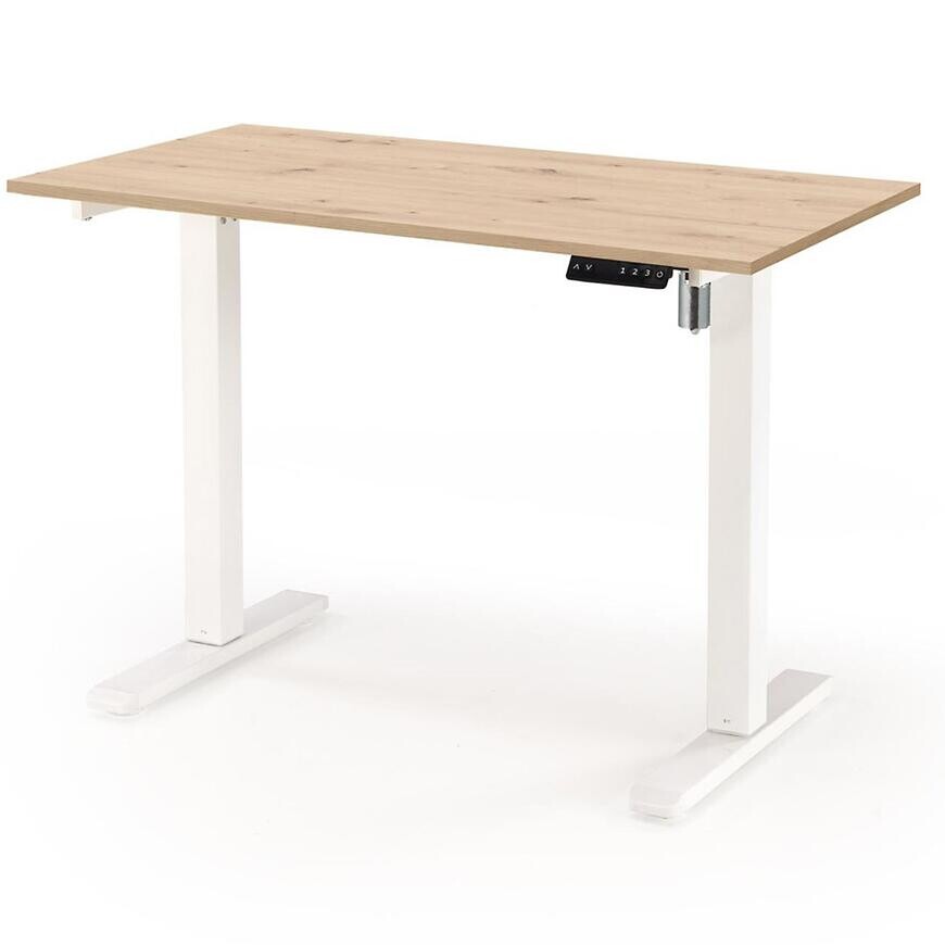 Písací stôl B53 výškovo nastaviteľná dub zlatá/biela