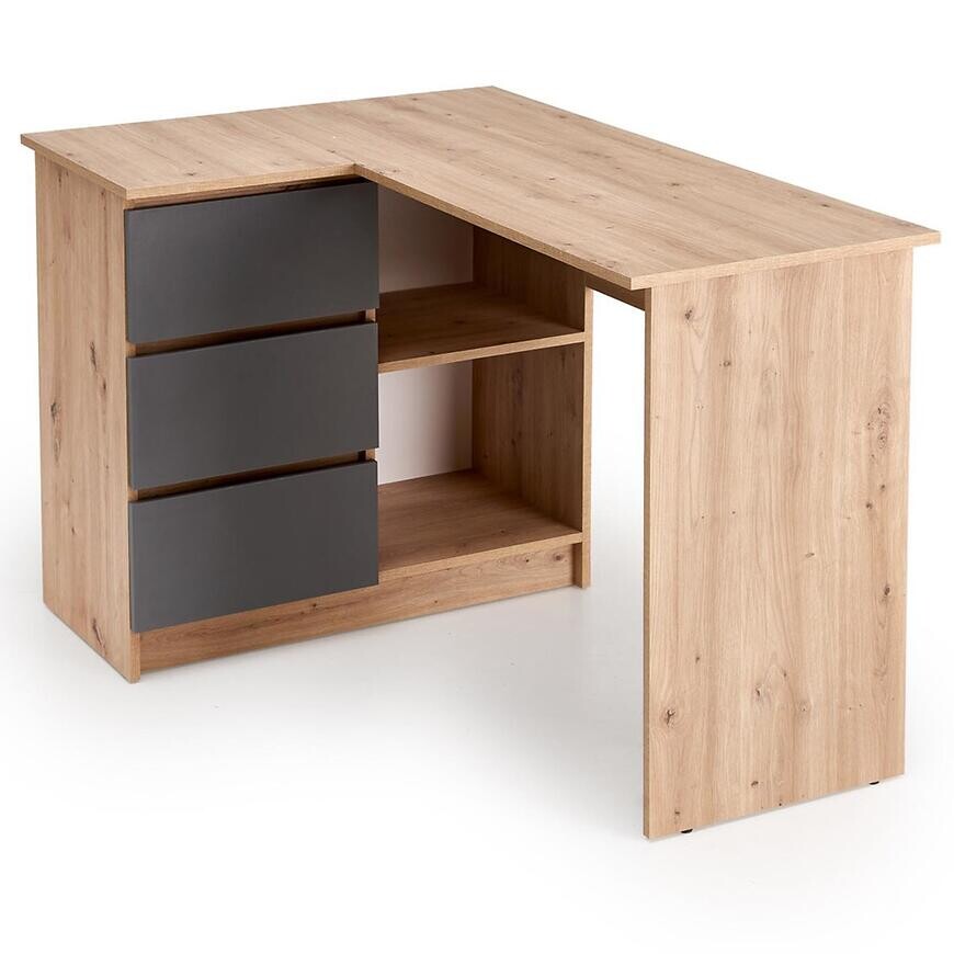 Písací stôl roh Bega artisan/grafitová