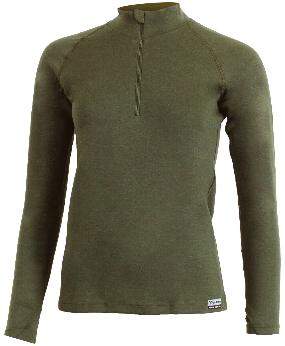 Lasting dámska merino mikina LAURA 6262 zelená Veľkosť: L 8595067919485