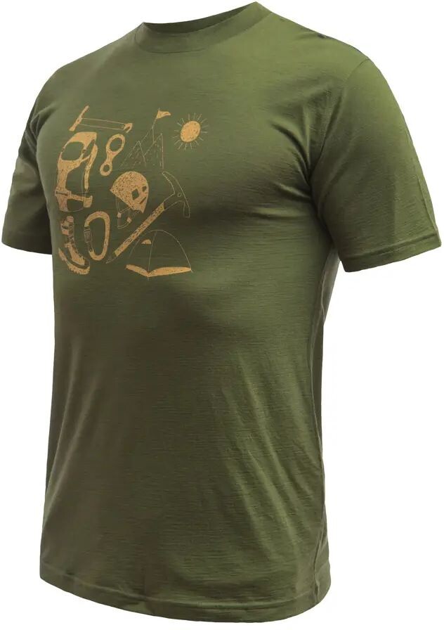 SENSOR MERINO ACTIVE HIKING pánske tričko kr.rukáv safari green Veľkosť: XXL