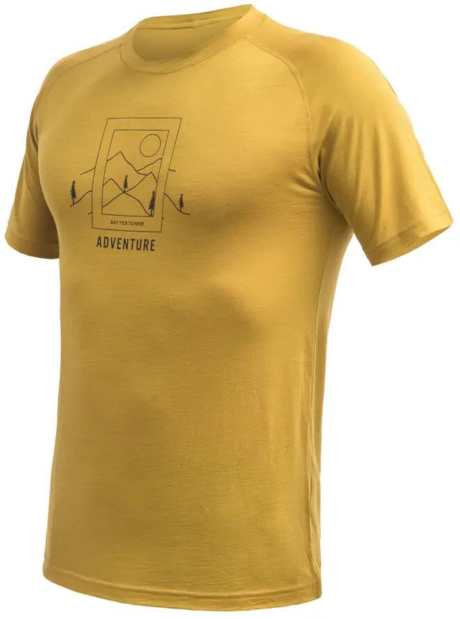 SENSOR MERINO AIR SAY YES pánske tričko kr.rukáv mustard Veľkosť: S