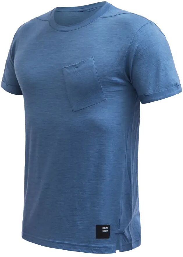 SENSOR MERINO AIR traveller pánske tričko kr.rukáv riviera blue Veľkosť: S