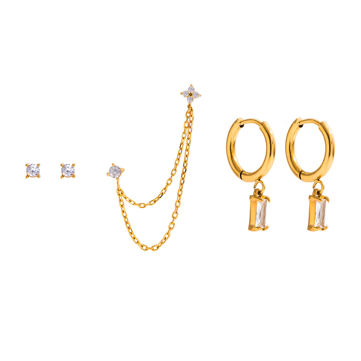 Troli Elegantná sada pozlátených náušníc VJDE0307064