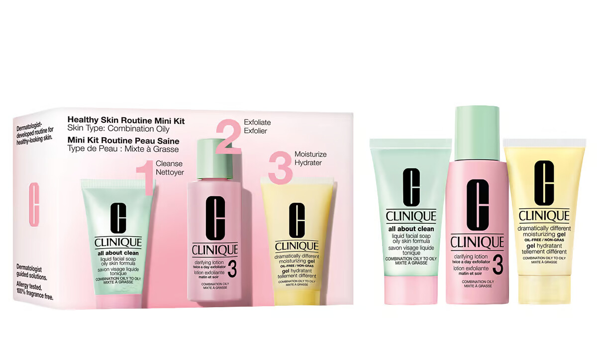 Clinique Darčeková sada pre zmiešanú až mastnú pleť Mini Kit Routine
