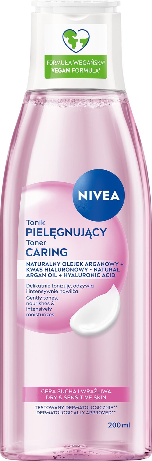 Nivea Pleťová voda pre suchú a citlivú pleť Caring Toner 200 ml