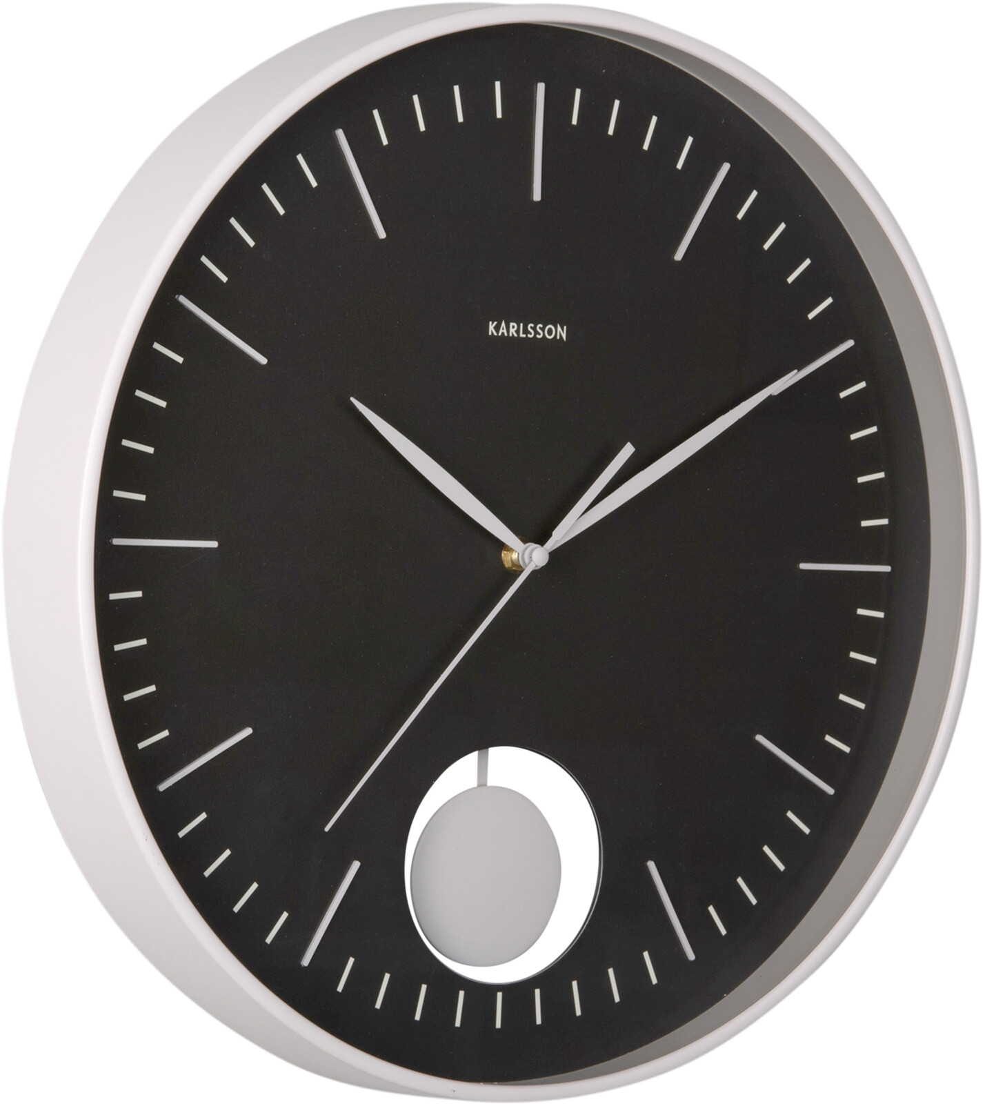 Karlsson Dizajnové nástenné hodiny s kyvadlom 6065BK