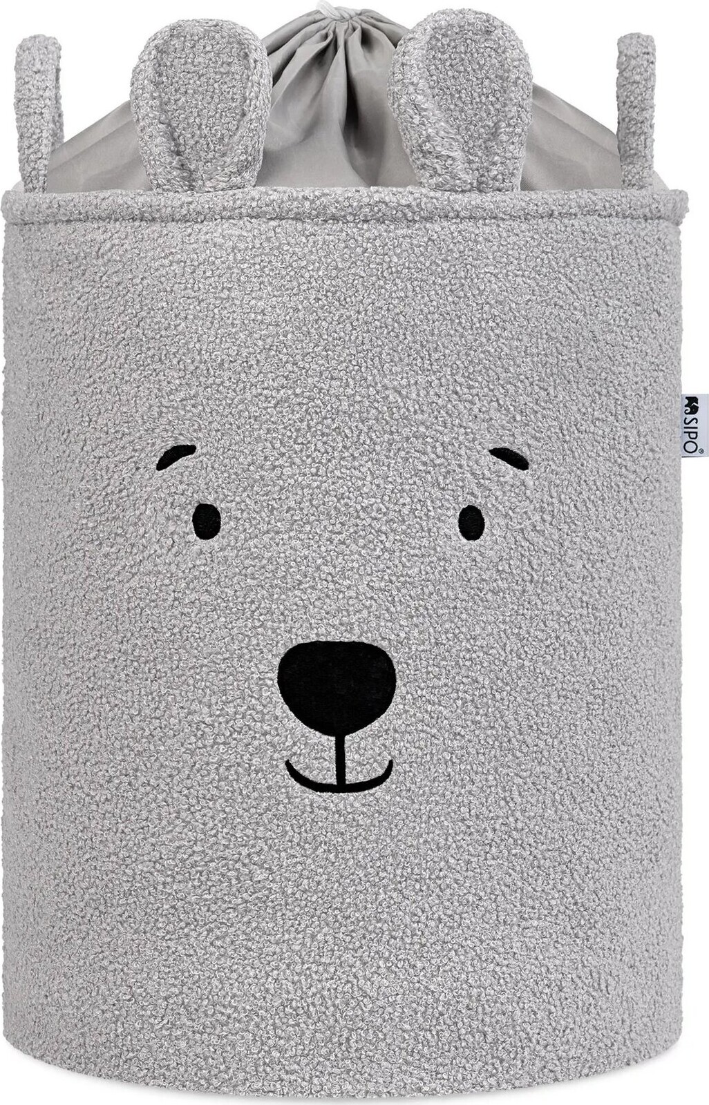 Sipo Koš Premium Bouclé se šňůrkou 43 l Bear Grey