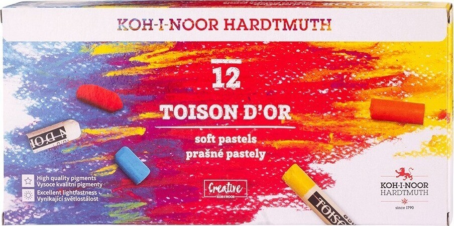 Koh-i-noor TOISON D'OR 8512/12 – prašné kriedy – 12 ks