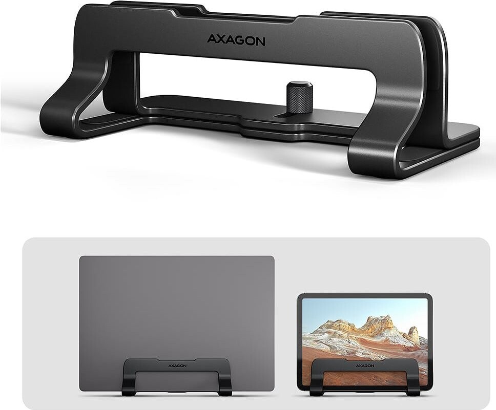 AXAGON STND-VB vertikálny hliníkový stojan na notebook 10