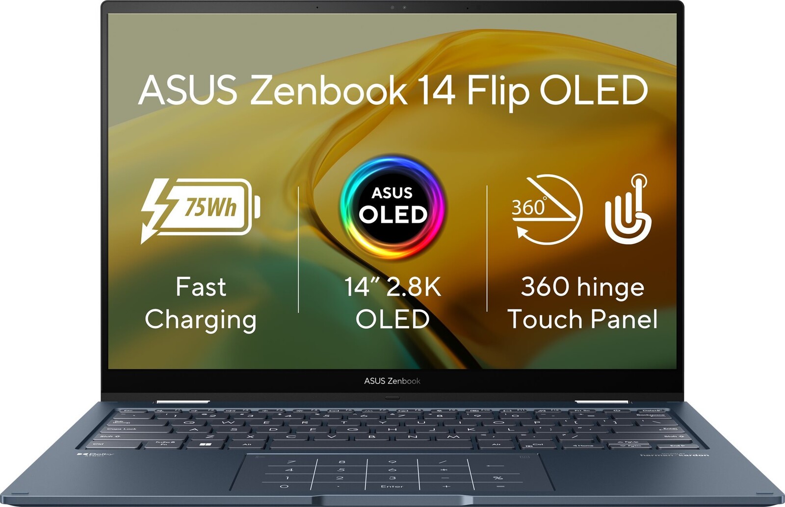 ASUS Zenbook 14 Flip OLED UP3404VA-OLED045W Ponder Blue celokovový