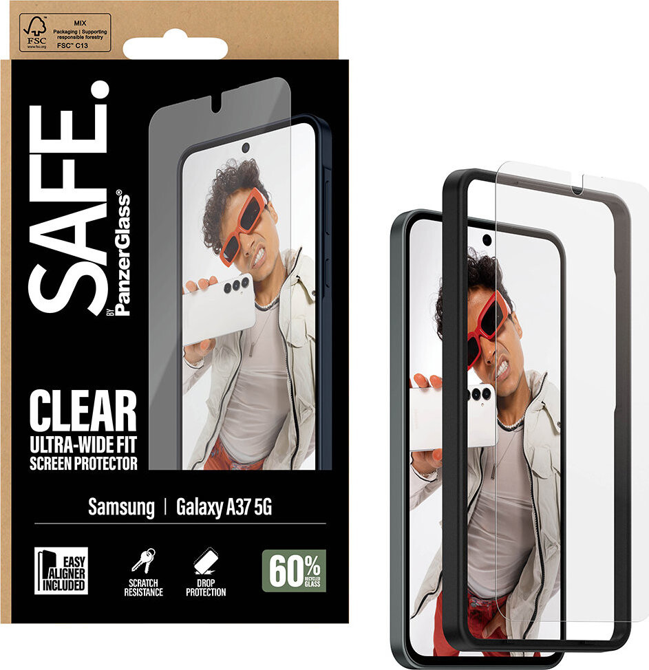 PanzerGlass SAFE Samsung Galaxy A37 s inštalačným rámčekom