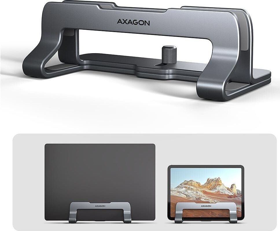AXAGON STND-VG vertikálny hliníkový stojan na notebook 10
