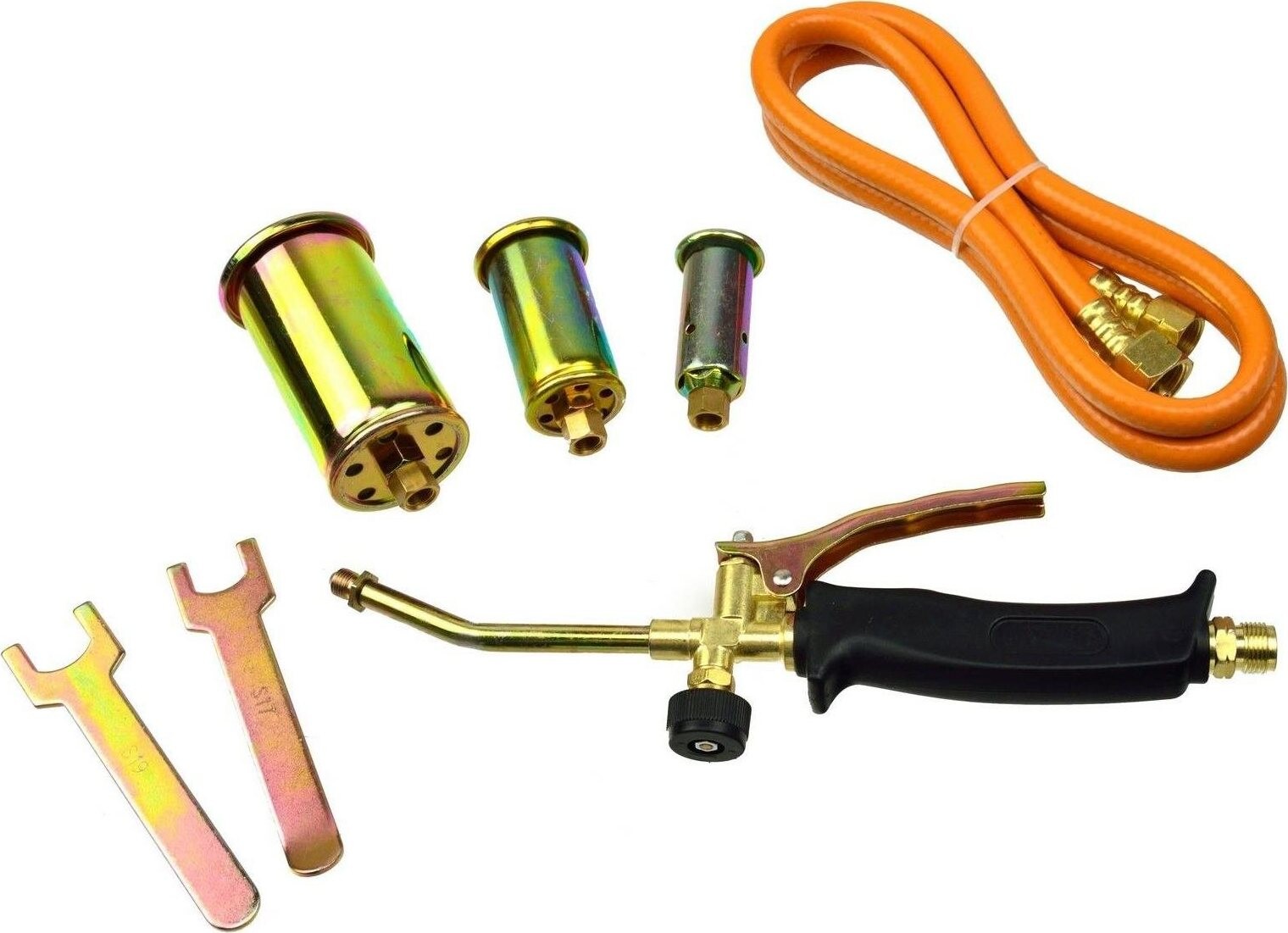 GEKO Plynový horák, 3 koncovky, 25, 35, 50 mm, hadica 1,5 m