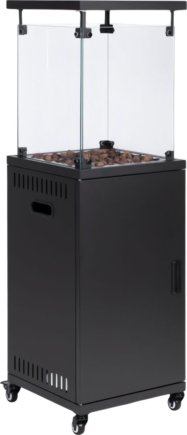 MultiGarden Terasový plynový ohrievač so skleneným krytom FPS-B-BJ, 13 kW, čierny
