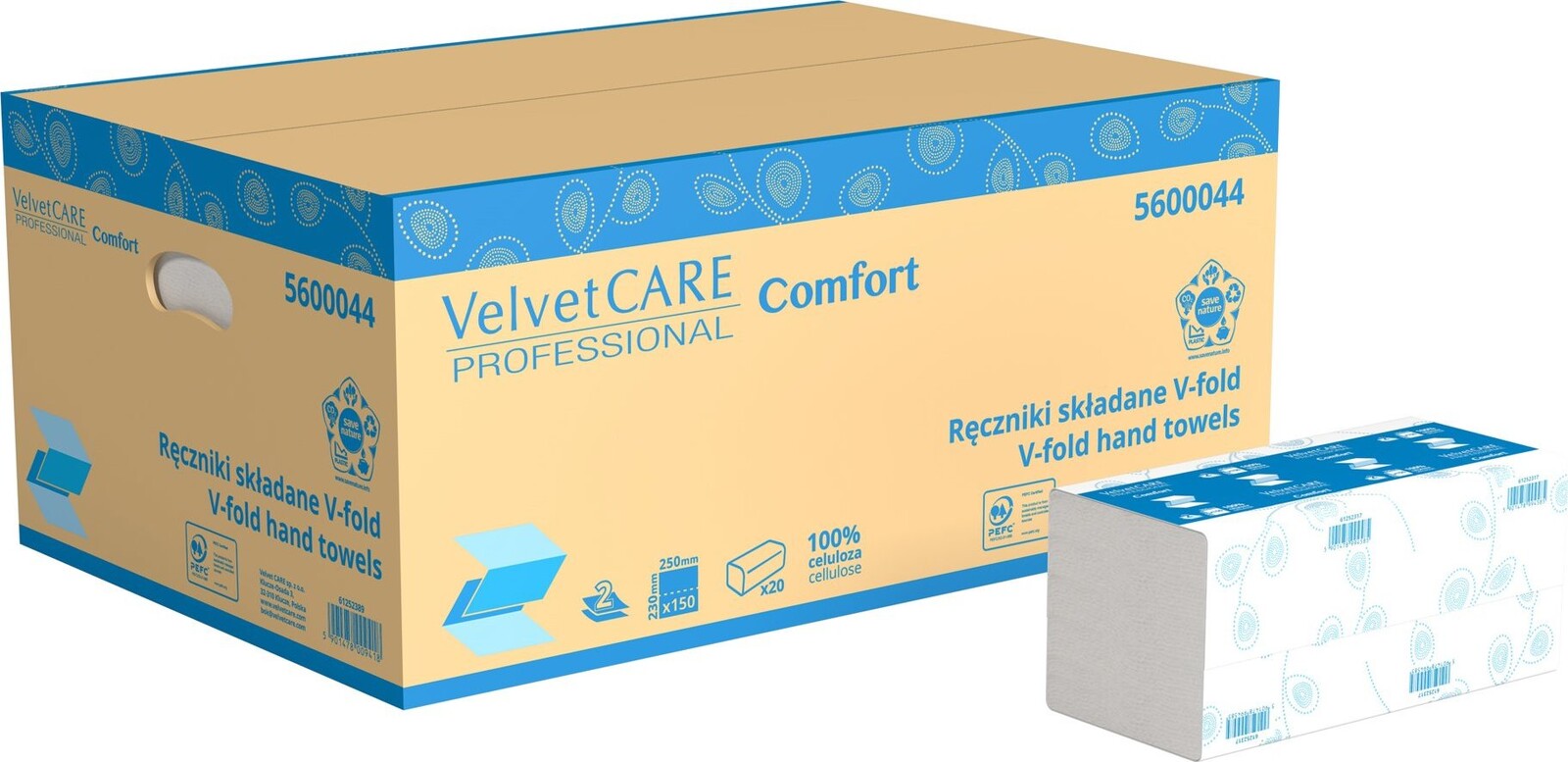 VELVETCARE Professional 25 × 23 cm (20× 150 ks)