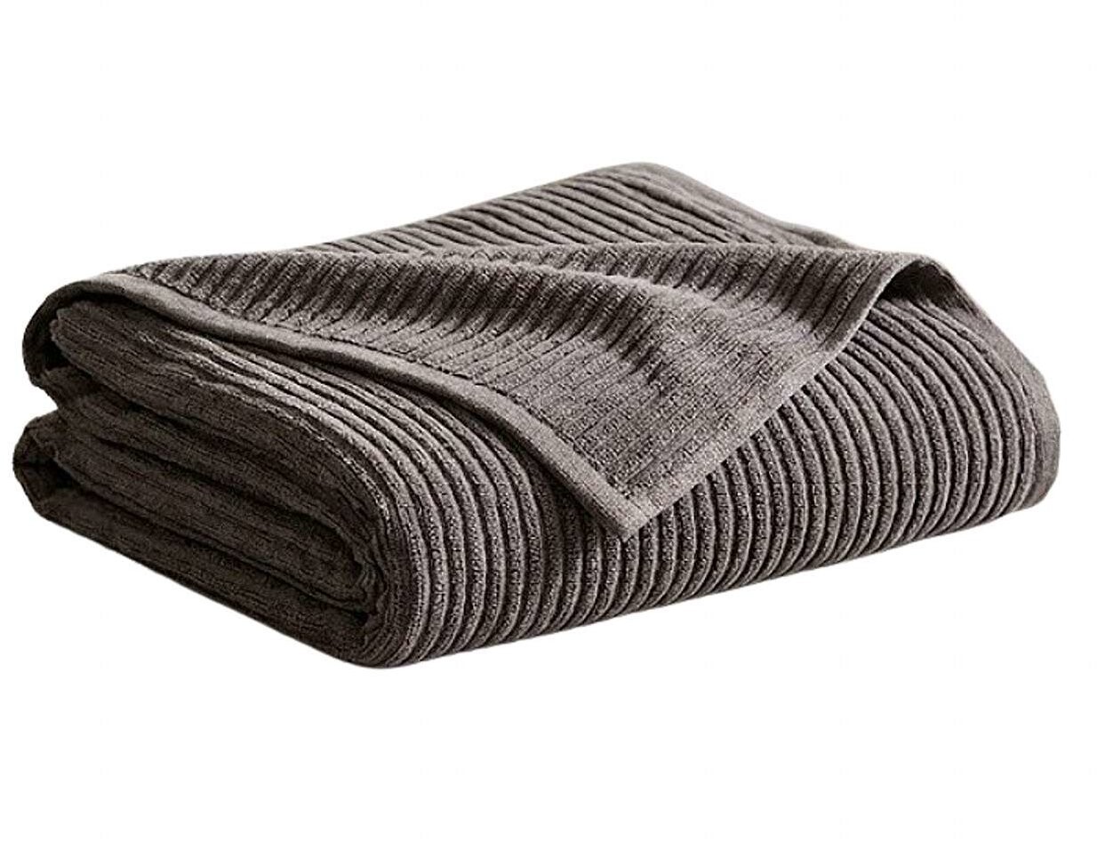 Pemitex Plážová osuška 3D pruh, tmavě šedá 100 × 160 cm