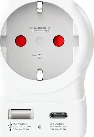 SKROSS USB A + C 20 W do USA, typ B