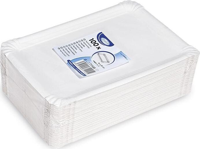 Wimex papírový tácek `5`, 16 × 23 cm, bílý - 100 ks