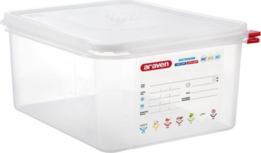 ARAVEN PP GN 1/2 150 mm, 10 l, transparent, vzduchotesná