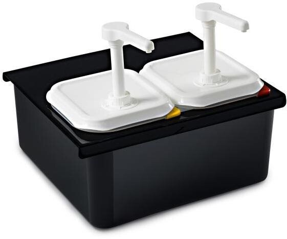 ARAVEN stojan na tri dávkovače GN 1/9, čierny