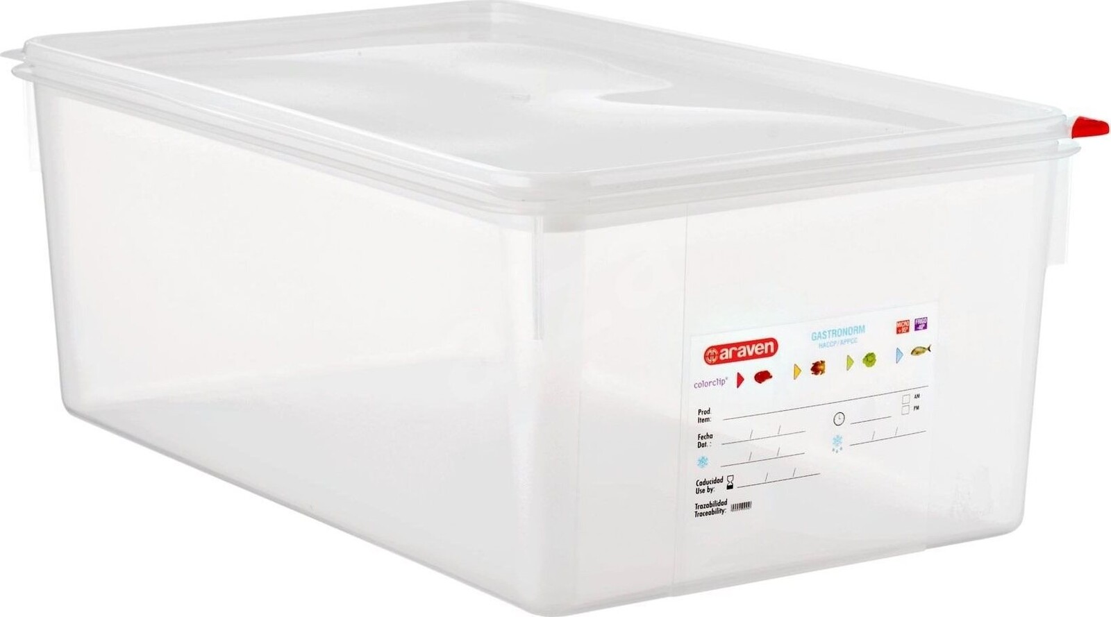 ARAVEN PP GN 1/1 200 mm, 28 l, transparent, vzduchotesná