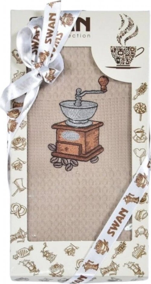 Praktik Dárkové balení utěrky SWAN Mlýnek a zrno 50 × 70 cm, 1 ks