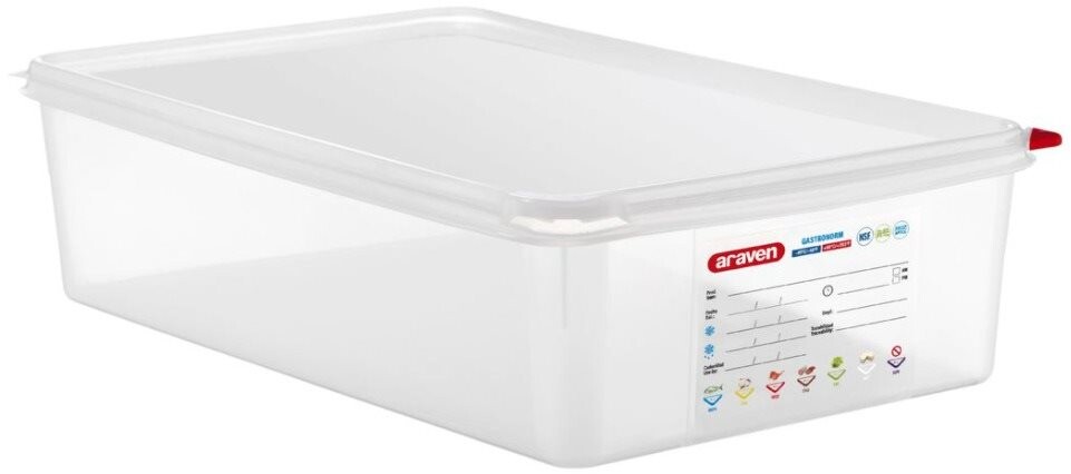 ARAVEN PP GN 1/2 100 mm, 6,5 l, transparent, vzduchotesná