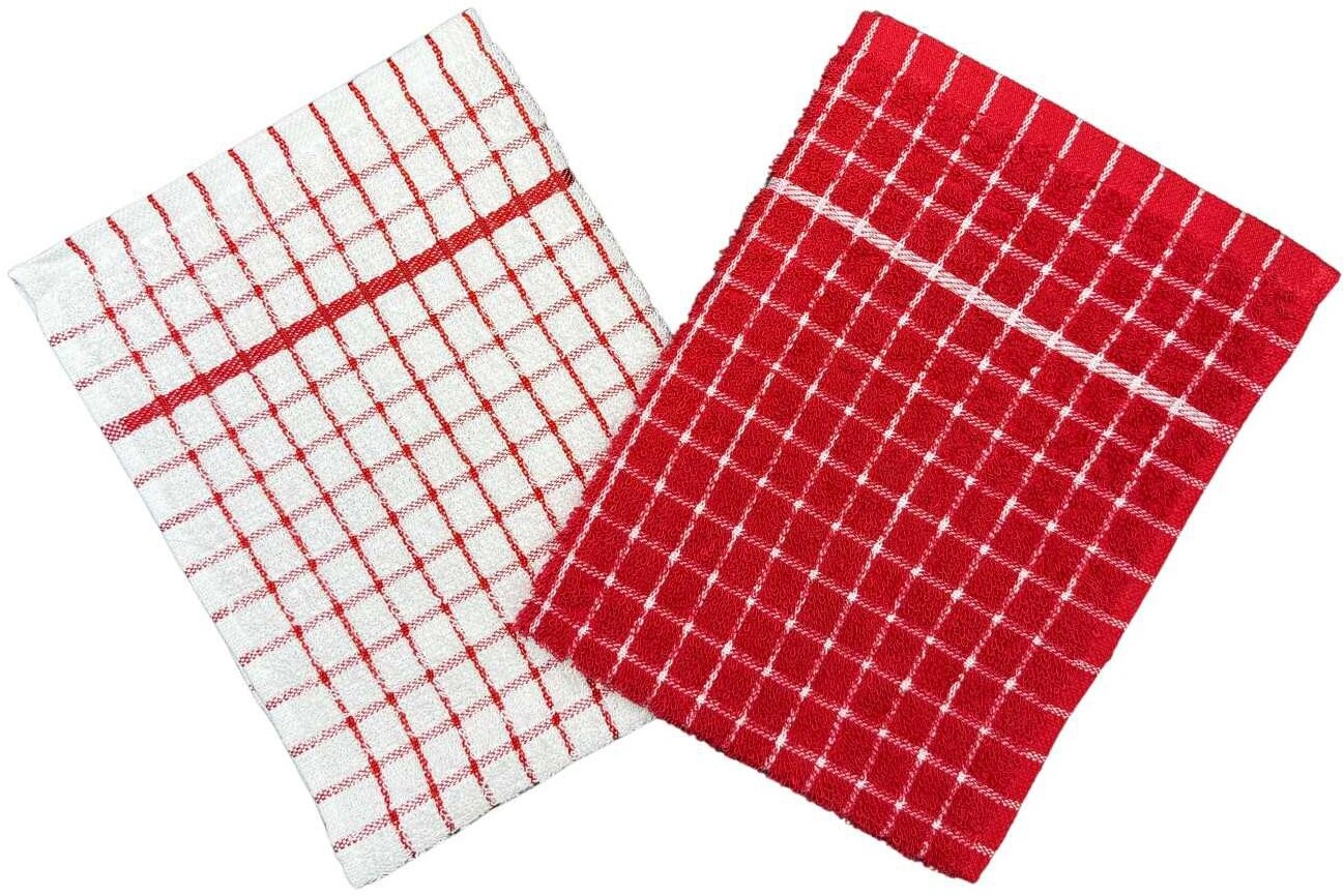 Jerry Fabrics Utěrky froté Olga červenobílé, 2 ks