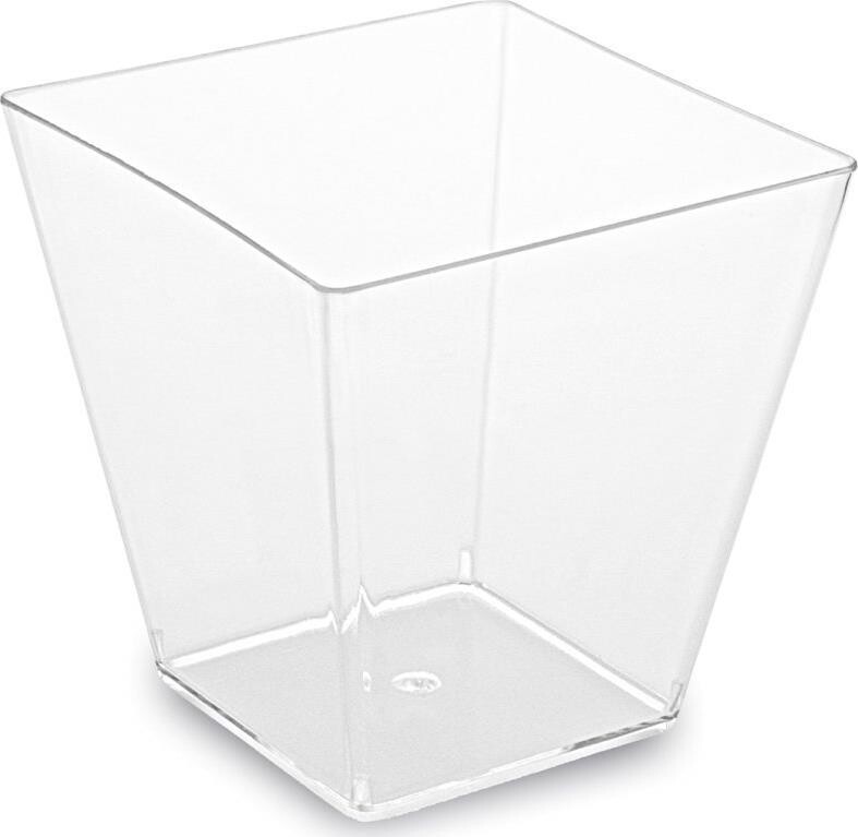 Wimex fingerfood kelímek krystal 100 ml, 59 × 59 × 54 mm, hranatý - 50 ks