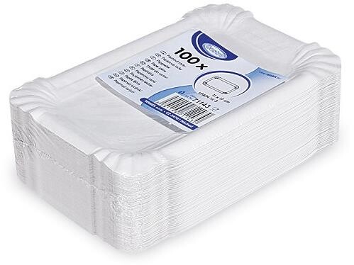 Wimex papírový tácek `3+`, 11 × 17 cm, bílý - 100 ks