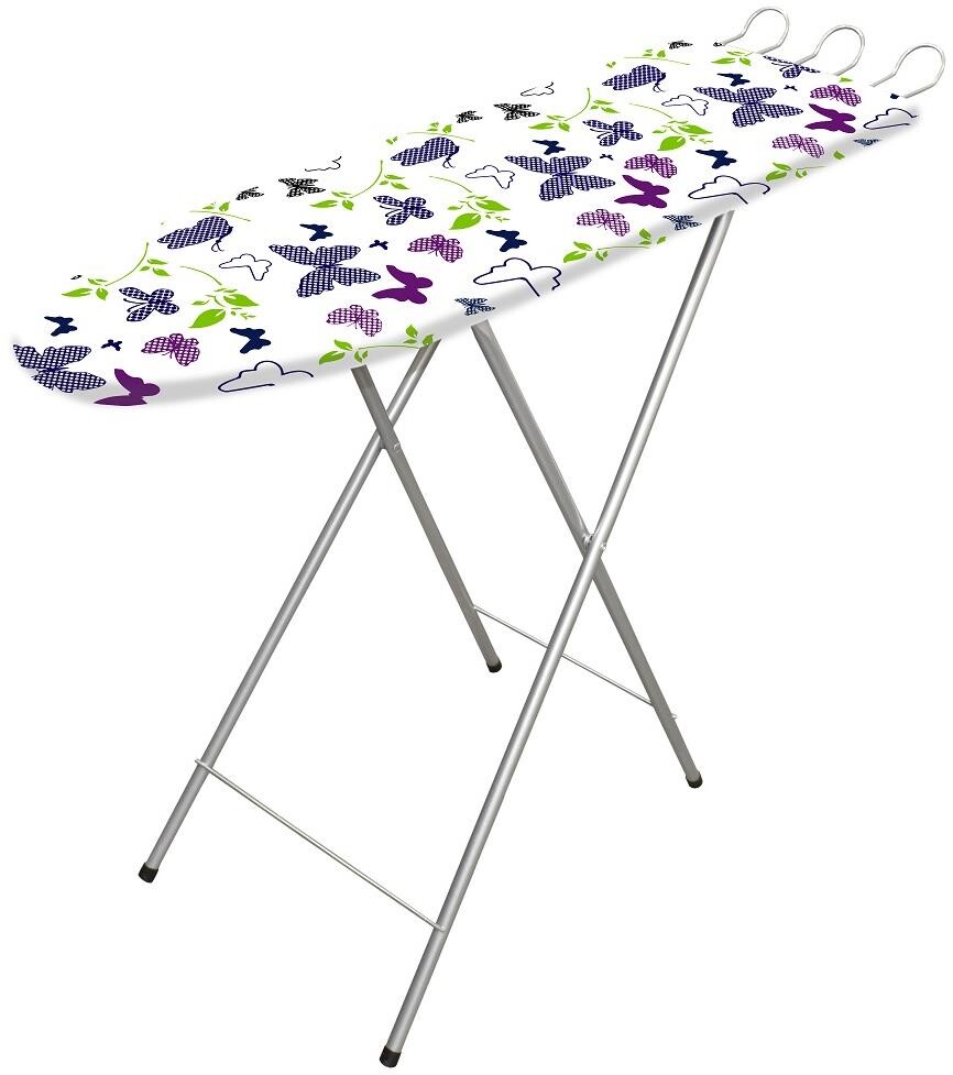 DuraHome žehliaca doska Rock, strieborná, motýľ