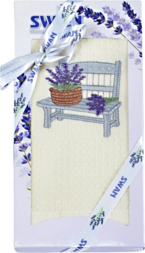 Praktik Dárkové balení utěrky SWAN Levandule lavička 50 × 70 cm, 1 ks