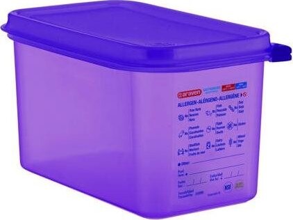 ARAVEN PP GN 1/4 4,3 l, fialová, vzduchotesná, antialergénna