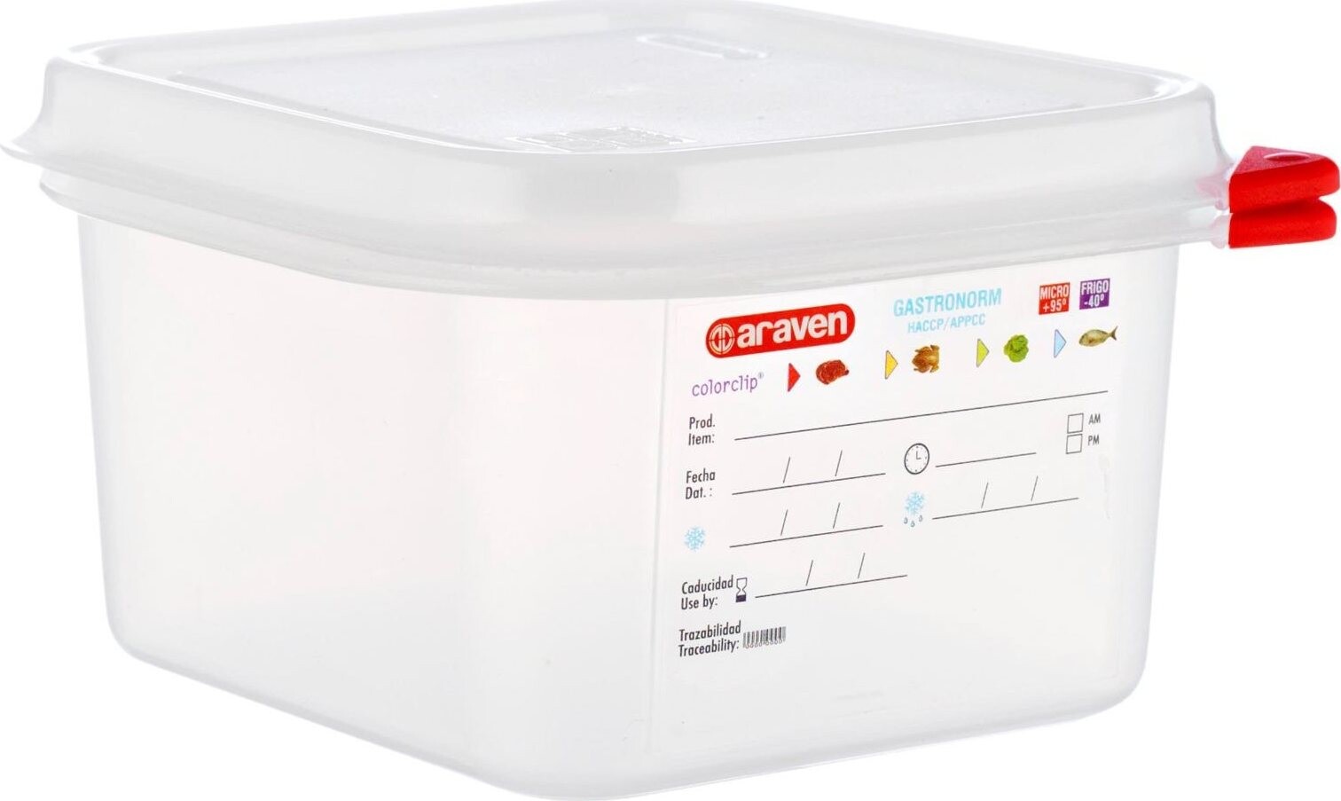 ARAVEN PP GN 1/6 100 mm, 1,7 l, transparent, vzduchotesná