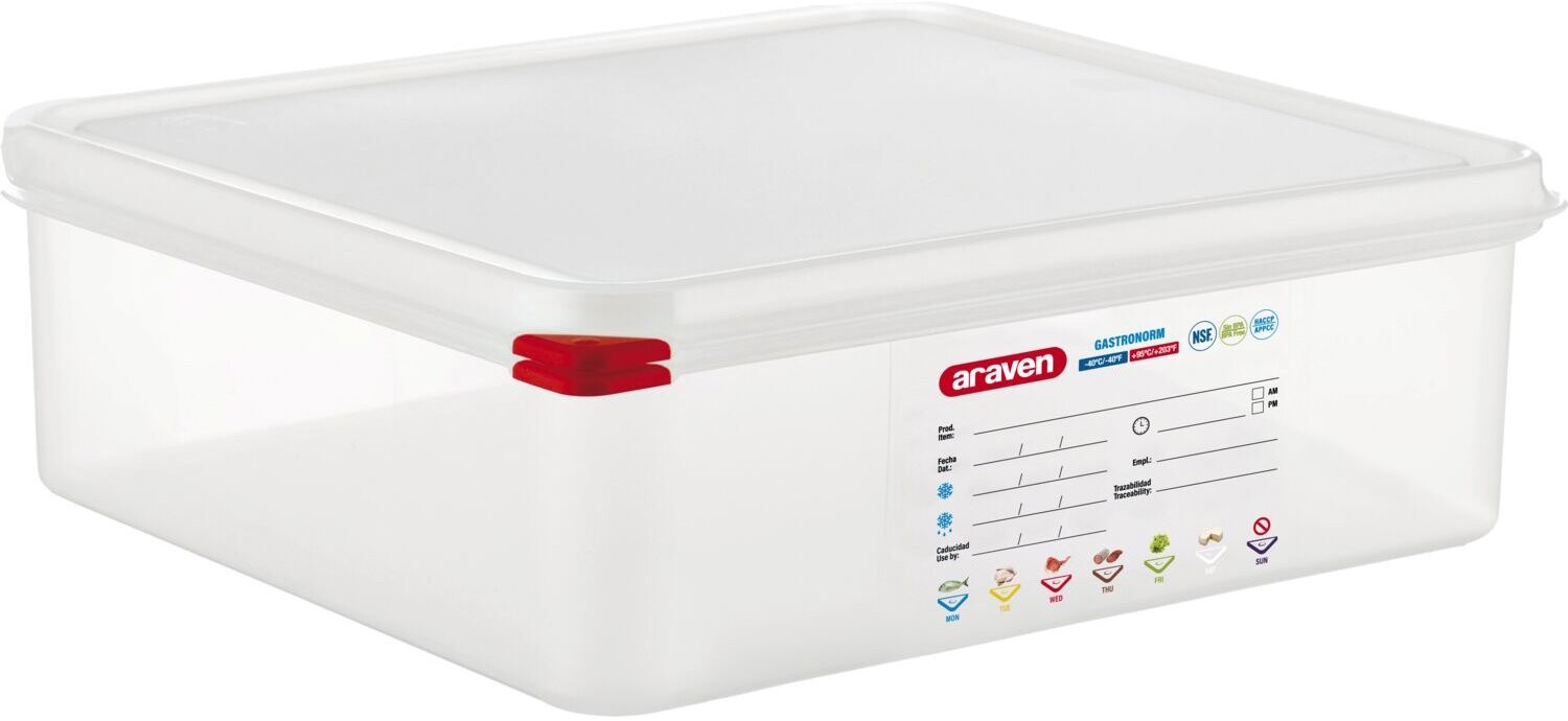 Araven Gastronádoba s vekom GN 2/3, PP, hĺbka 100 mm, objem 9 l, hermetická