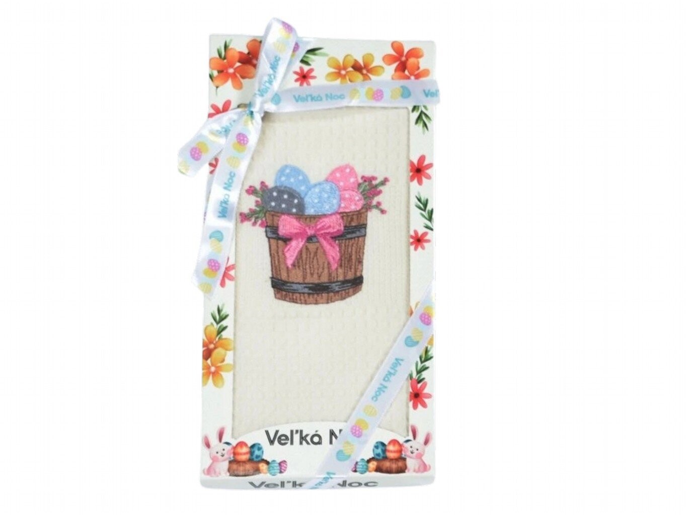 Praktik Dárkové balení utěrky SWAN Velikonoční košík 50 × 70 cm, 1 ks
